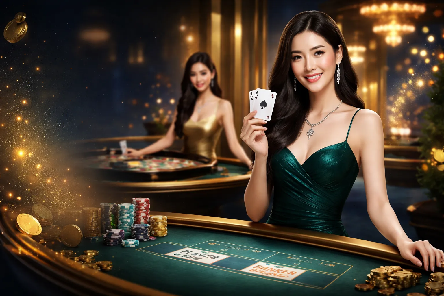 Hình ảnh chính của trang chủ d88, thể hiện sự sang trọng và hiện đại của nền tảng cá cược trực tuyến hàng đầu Việt Nam, với các yếu tố liên quan đến thể thao, casino và các trò chơi giải trí, sử dụng tông màu vàng và đen.